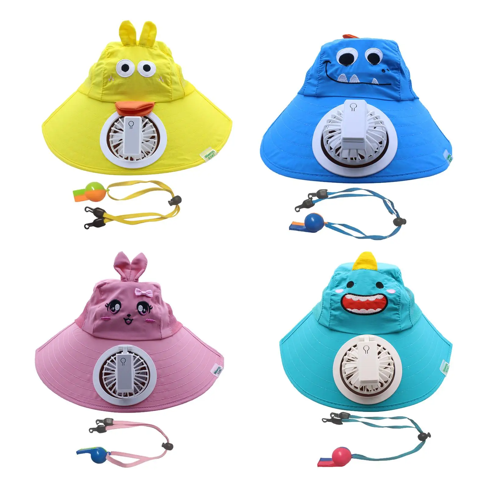 

Воздухопроницаемая Регулируемая Удобная лёгкая шляпа от солнца со свистком и USB-вентилятором для девочек и мальчиков, для кемпинга и пешего туризма