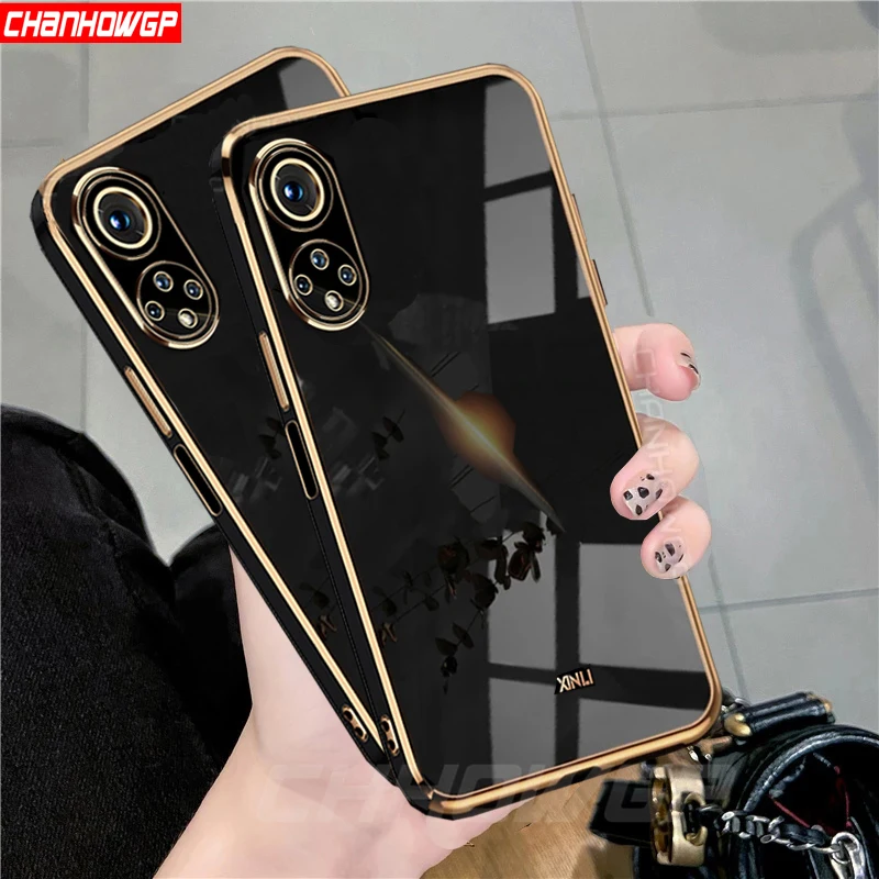 Роскошный позолоченный Мягкий чехол из ТПУ для Huawei P50 P40 P30 Honor 60 50 X30i X20 SE 30 20 Lite Pro Plus