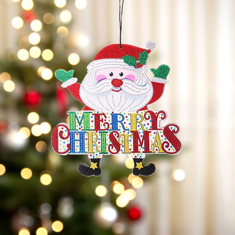 DIY бриллиантовый рисунок Рождество картонный подвесной набор мозаика Стразы