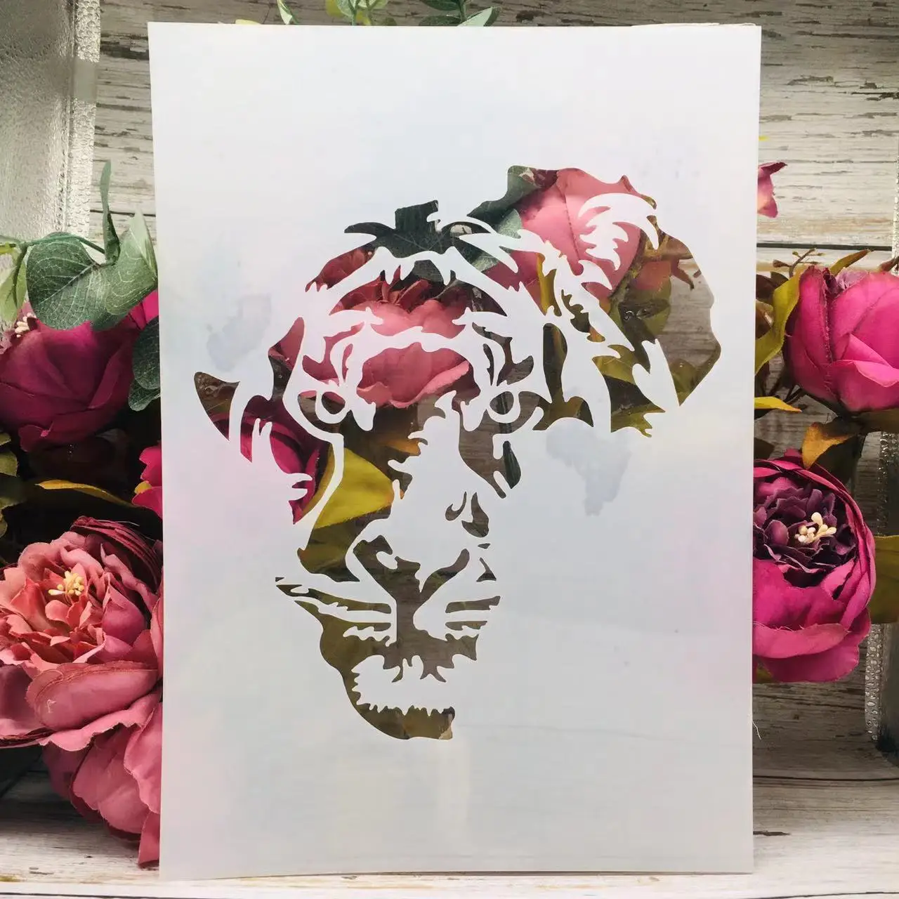 

A4 29cm Africa Map Tiger DIY Layering Stencils Wall Painting Scrapbook Coloring Embossing Album Decorative Template