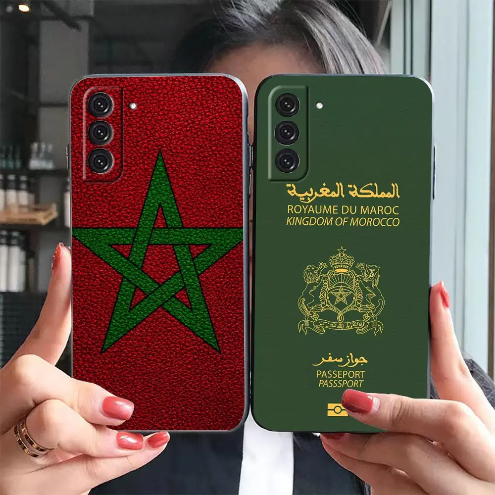 Роскошный чехол с марокканским флагом для паспорта Galaxy S23 Ultra Samsung S22 S21 S20 чехлы FE S10