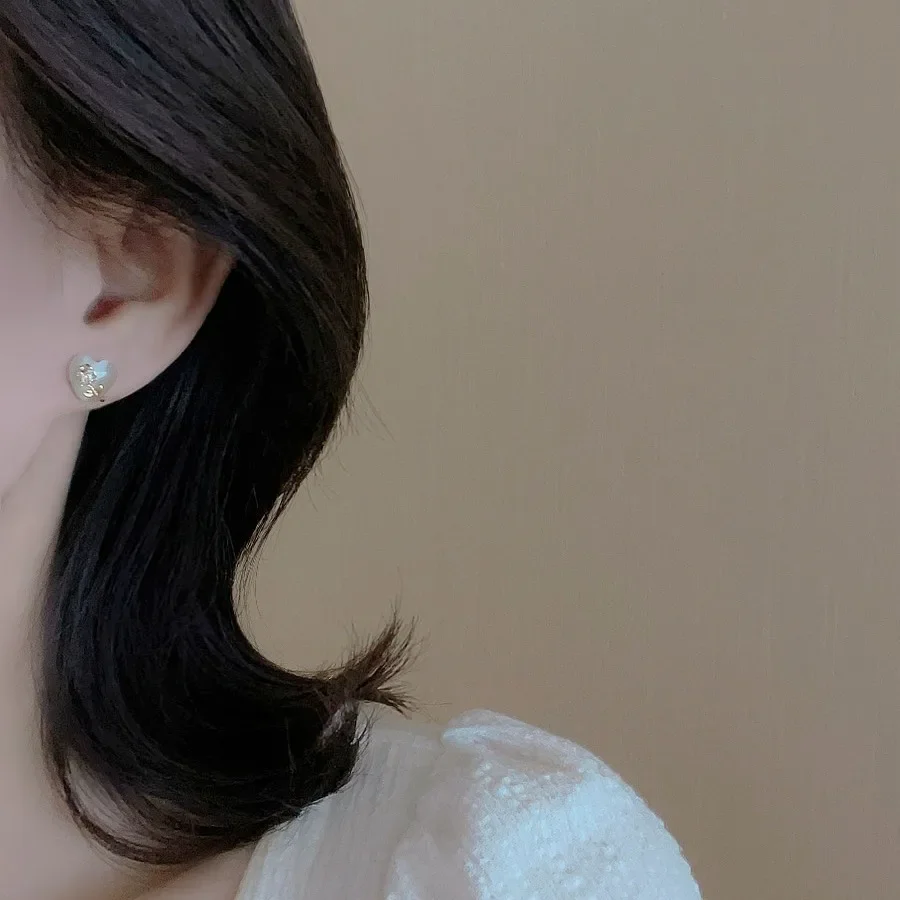 2024 новые модные элегантные серьги-тюльпаны с кошачьим глазом и камнем в форме