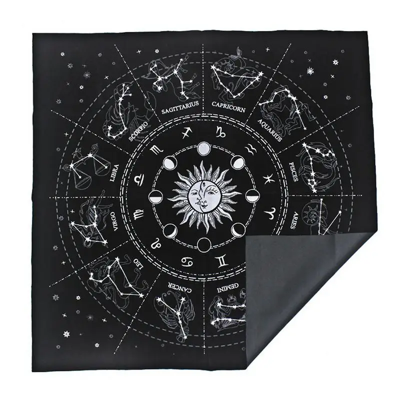 

Скатерть для ТАРО 12 созвездий, бархатная ткань для гадания, алтарь, настольная игра, астрология удачи, планшет для карт