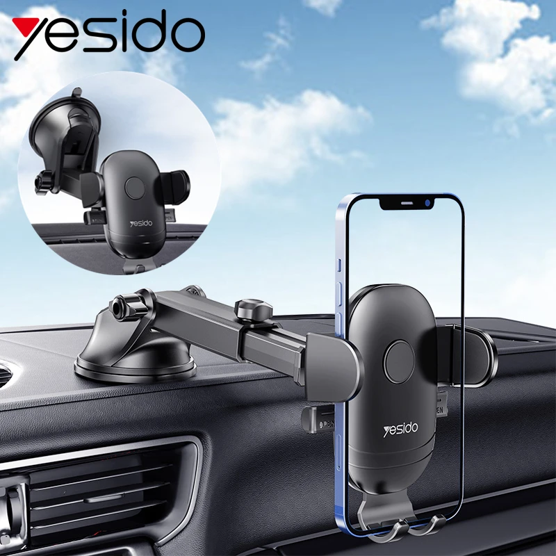 

Yesdio Sucker Car Phone Holder Car GPS Mount Cellphone car holder mobile phone holder for car Universal Dashboard Windshield Car