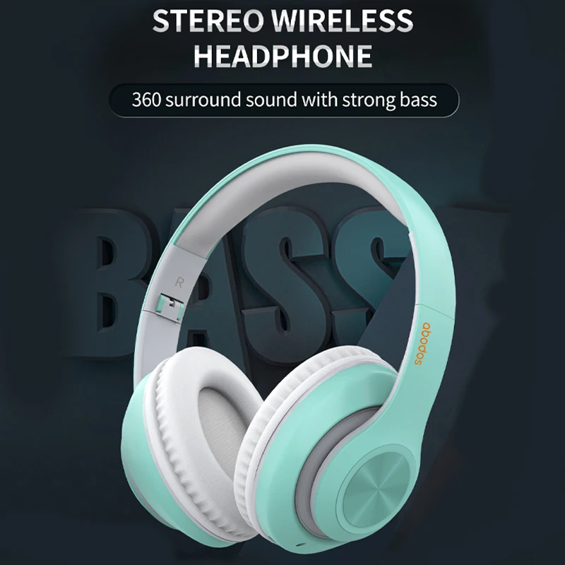 

Беспроводные Складные стерео наушники с объемным басом, Bluetooth-гарнитура, игровые спортивные наушники для бега с поддержкой TF-карты, AUX