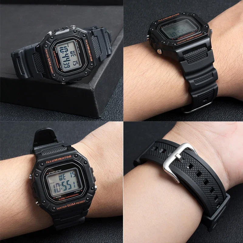 Для Casio AEQ-110W AQ-S800W/S810w AE-1200 резиновый черный белый серый силиконовый