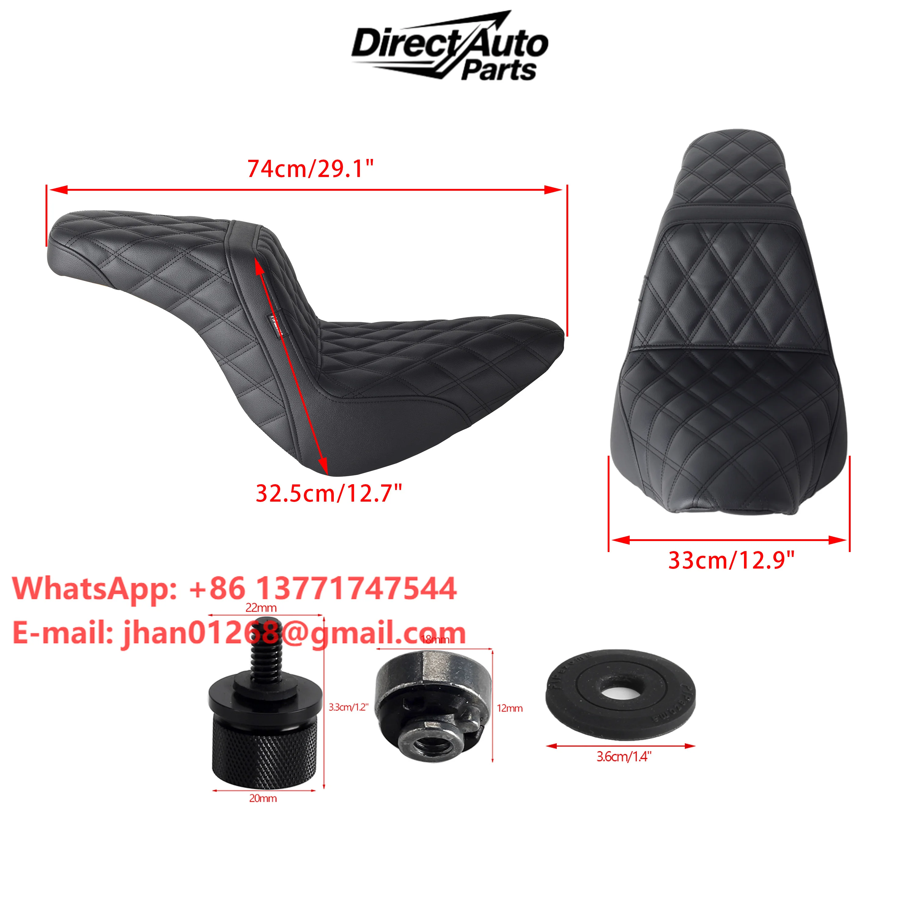 Фото Подушка для сиденья мотоцикла Harley Softail FLSB Sport Glide FXLR Low Rider 2018-2021, FXLRST Low Rider ST 2022-2024, Low Rider S №1