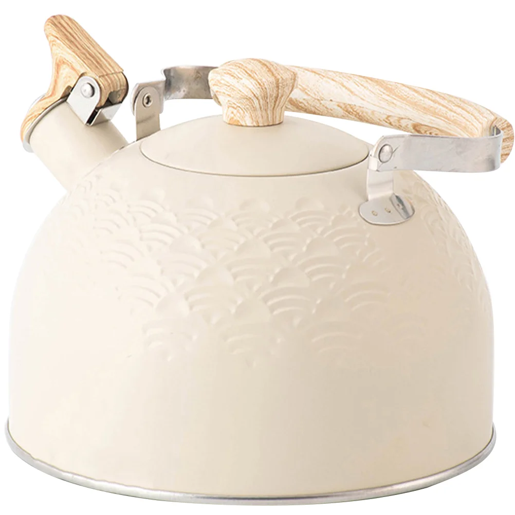 

Kettle Whistling Tea Water Stovetop Teapot Pot Boiling Stainless Steel Stove Kettles Handle Wood Gas Decorative Maker Flower
