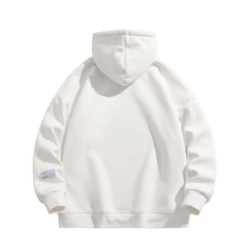 Hooded Solid Color Sweater Spring Autumn Fashion Coat Handsome Student Wear Heavyweight Loose Cardigan Versatile Casual Clother