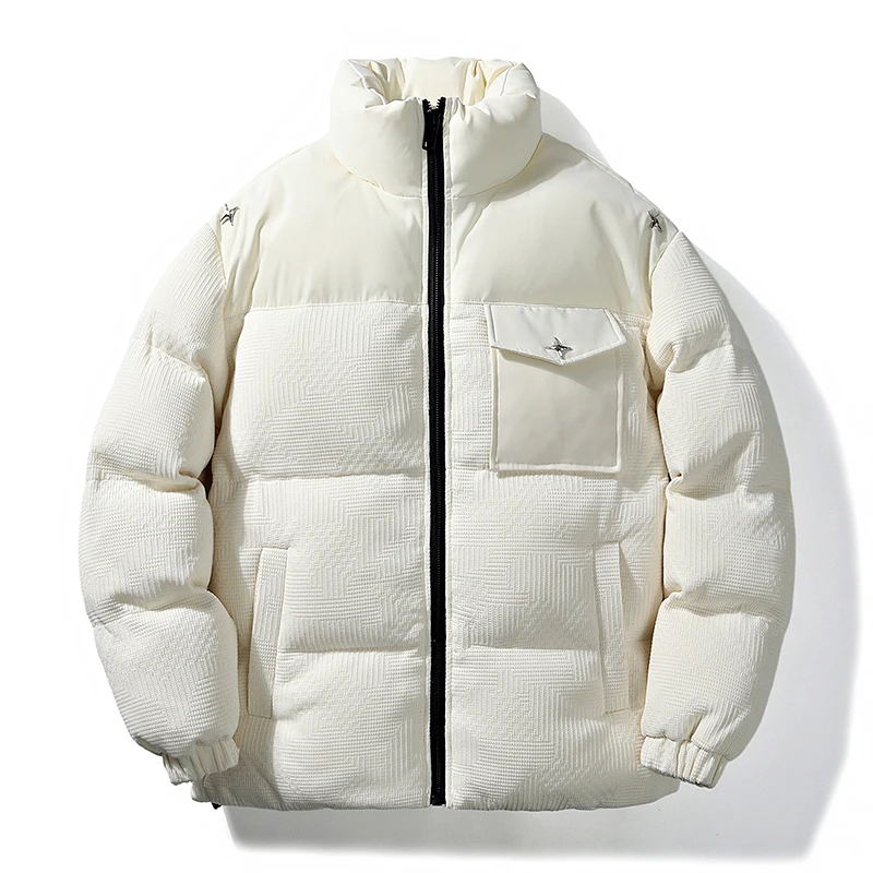 Модные зимние мужские куртки на хлопковой подкладке повседневные теплые топы