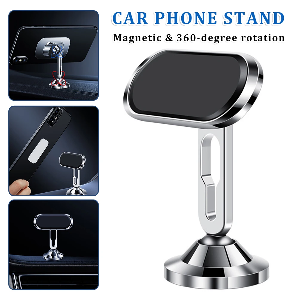

Car Phone Holder Magnetic Phone Bracket Universal Adjustable Dashboard Mobile Phone Stand GPS Navigation Stand Auto Accessories