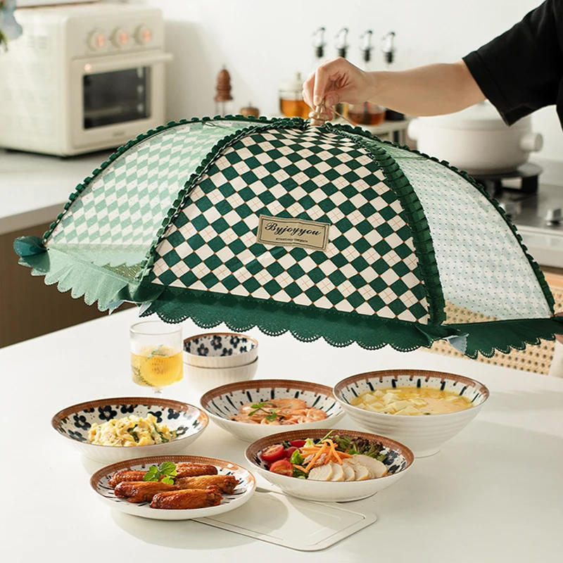 

Folding Food Mesh Cover Tent Home Table Meal Vegetable Fruit Umbrella Breathable Insect-proof Food Cover Net Kitchen Accessories