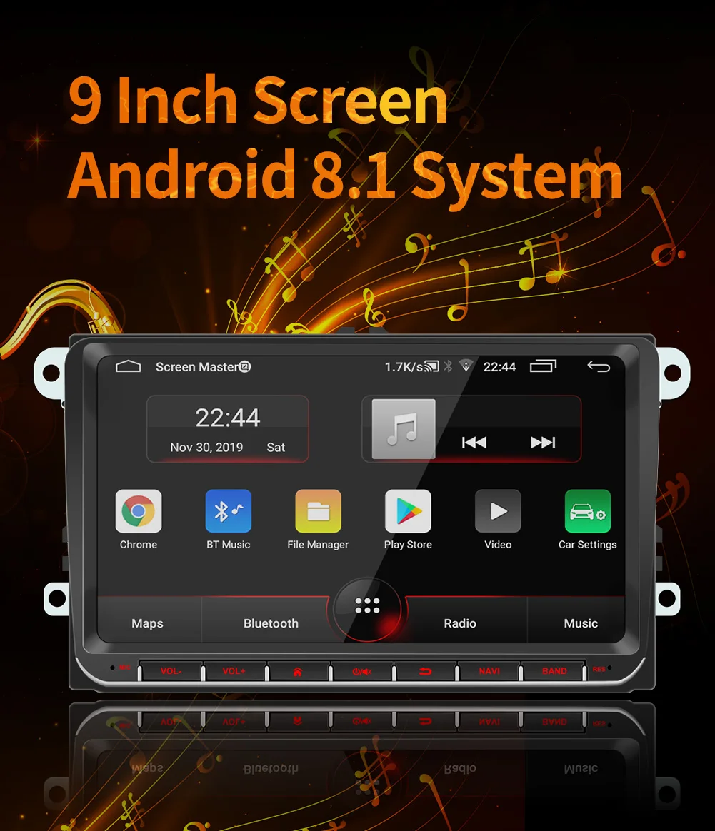 2 Din Android 10 автомобильный мультимедийный плеер Carplay для