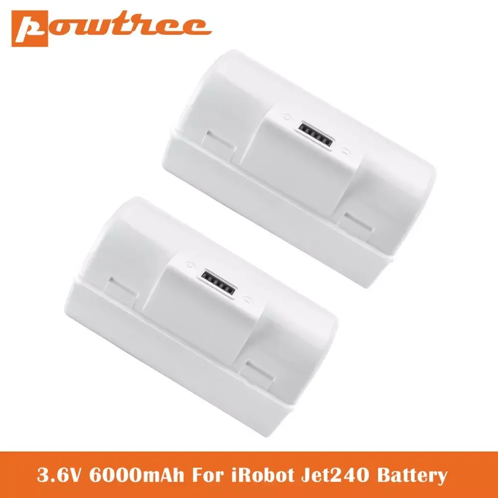 

2023New 6000mAh Jet 240 Battery Replacement Li-ion Battery for iRobot Braava Jet240 241 244 4446040 Floor Mopping Robots BC674 L