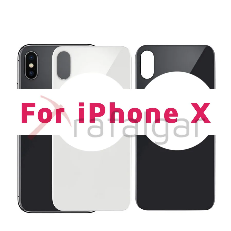 Без логотипа для iPhone X XR XS MAX задняя крышка батарейного отсека стеклянная панель