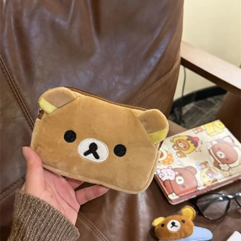 Фото Креативный кошелек-монетница Rilakkuma, периферийный аксессуар, сумка для хранения карт Korilakkuma, небольшая сумка для хранения, подарок на день рождения. №4