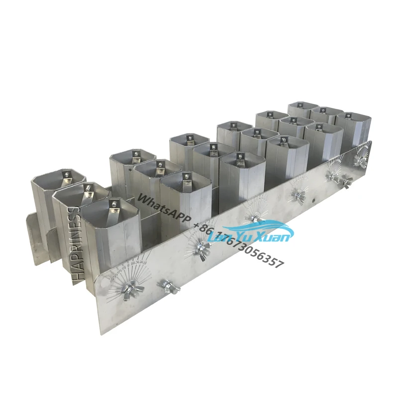 

2 Pieces HAPPINESS 2 Inch 18 Shots (6*3 Shots) Aluminum Racks For Fireworks Display Show, Roman Candles Rack Fireworks