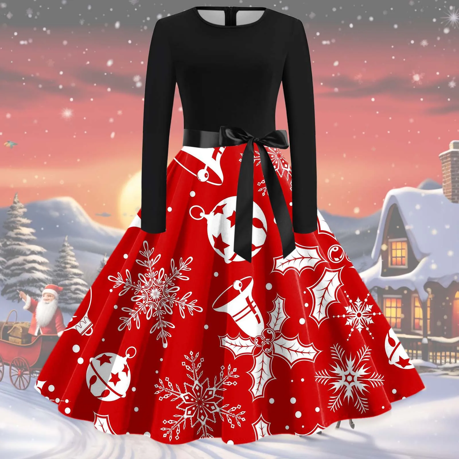 

Женское Полупрозрачное платье с длинным рукавом, с круглым вырезом