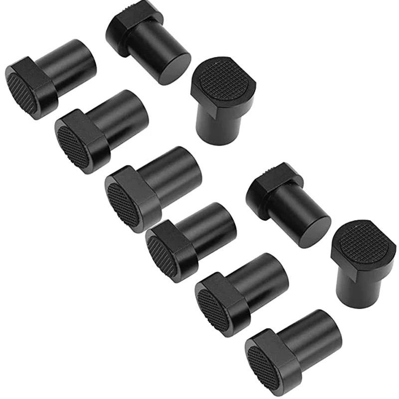 

5 Pack Bench Dog Woodworking Clamp Table Stop With Non-Slip Pad For Dog Hole Aluminum Alloy