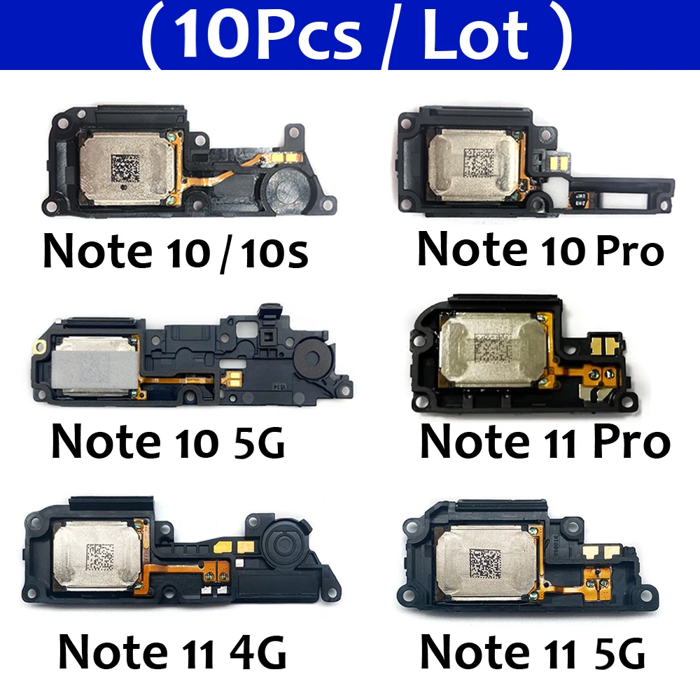 

10Pcs Original Loud Speaker Ringer For Xiaomi Redmi Note 10 10s 11 11s Pro 4G 5G Ringer Buzzer Flex Cable Replacement Parts
