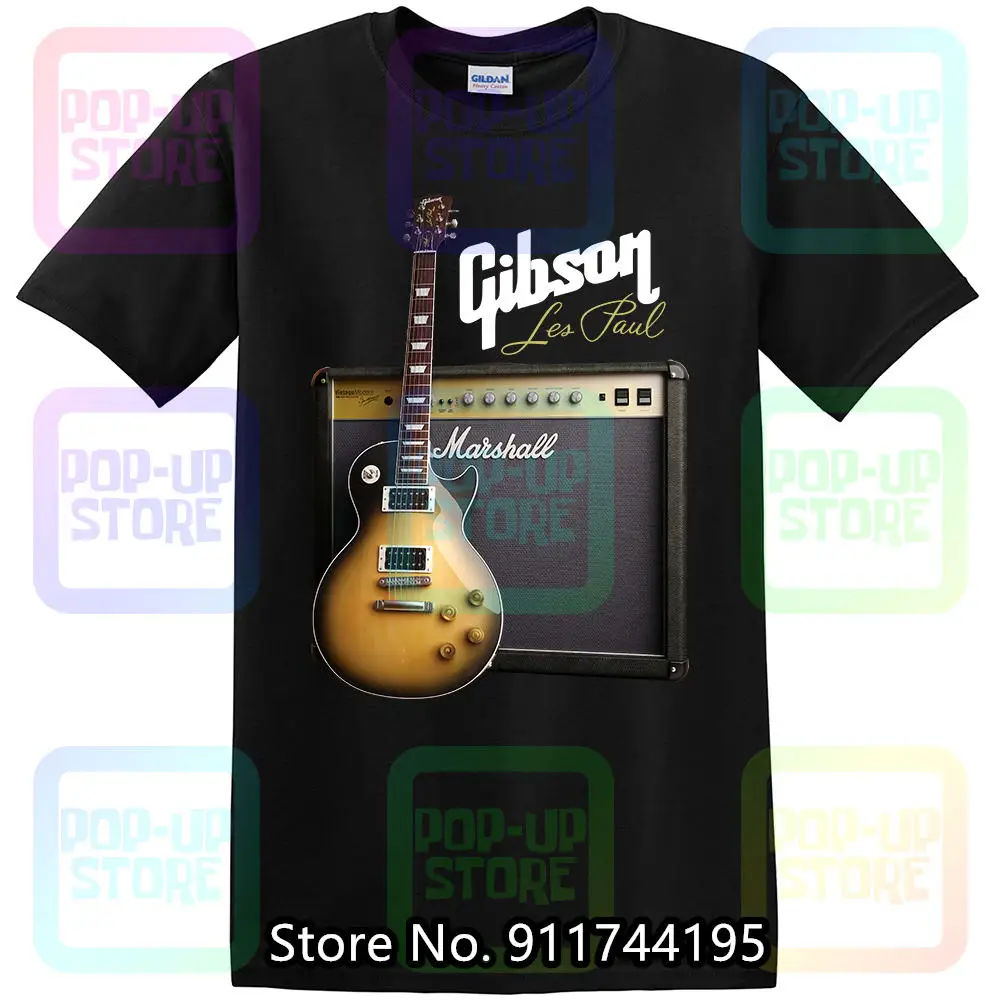Футболка с изображением гитары Gibson Les Paul хлопок 100% комфорт размер S-5XL | Мужская