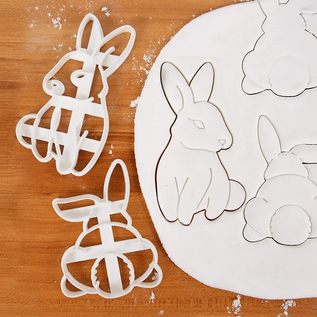 Easter Rabbit Cookie Mold Cute Bunny Eggs Biscuit Cutter 1