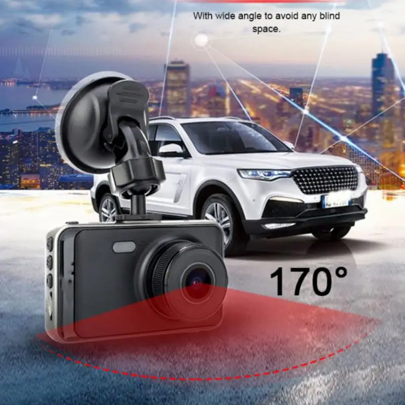 

1080P Dash Cam HD Car Video Recorder 3.0 Inch Support Rear Cam GPS Car Camera Car DVR 24H Parking Auto Recorder