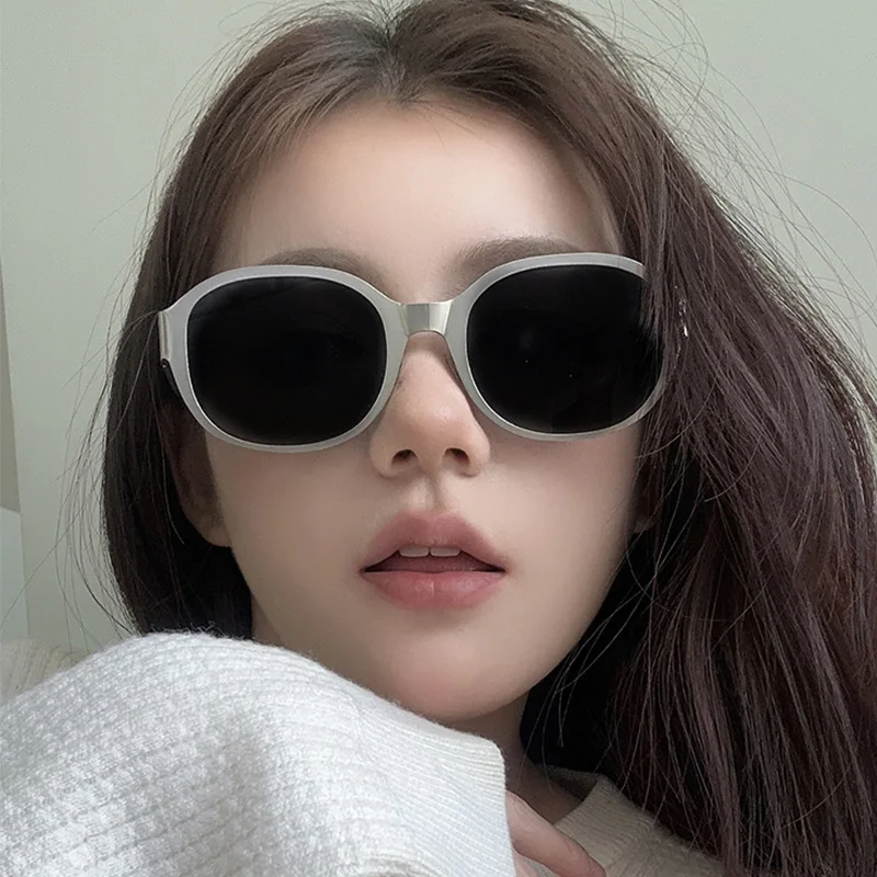 Стильные солнцезащитные очки в стиле стимпанк мужские овальной формы защита UV400