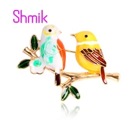 funny colorful swallow brooch girl student clothing school bag accessories decorative pin animal bird brooches gift