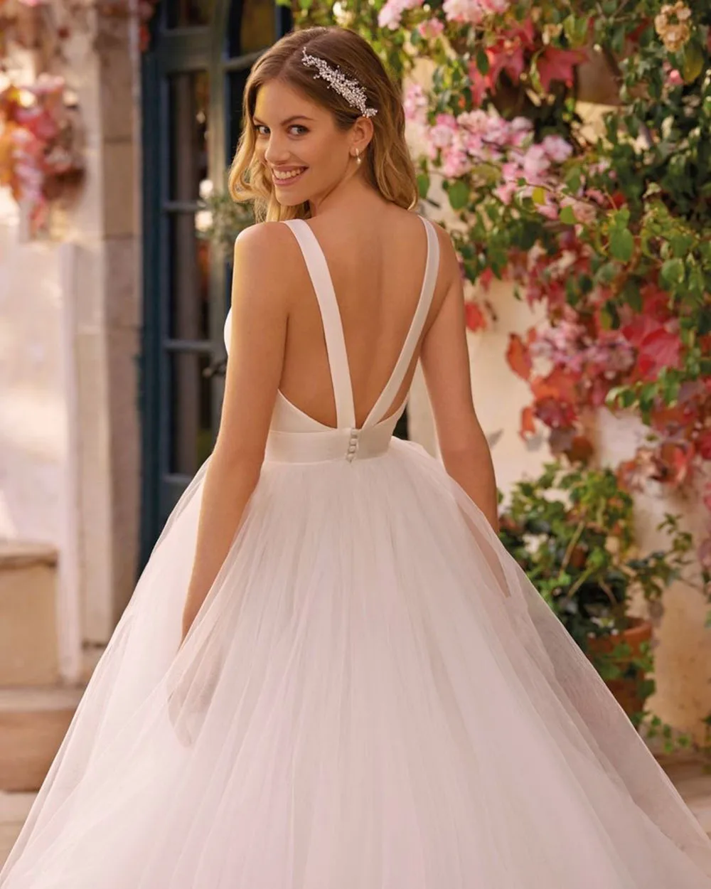 Женские свадебные платья Msikoods в стиле бохо с V-образным вырезом трапециевидной