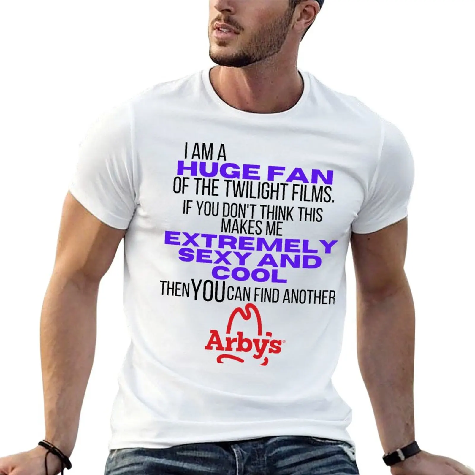 Фото Футболка Twilight Fan in Arby's, мужская футболка, роскошные мужские футболки, футболка с графическим принтом, персонализированная футболка №1