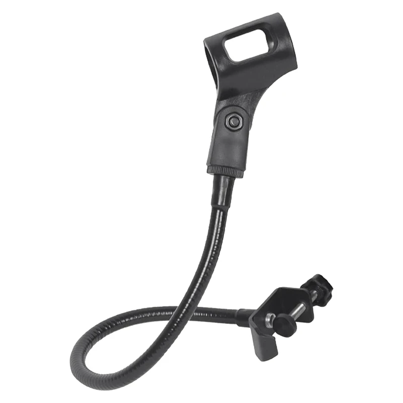 

Mic Flexible Gooseneck Clamp 360 Degree Flexible Gooseneck Microphone Stand Adjustable Desk Mic Arm Stand With Clip
