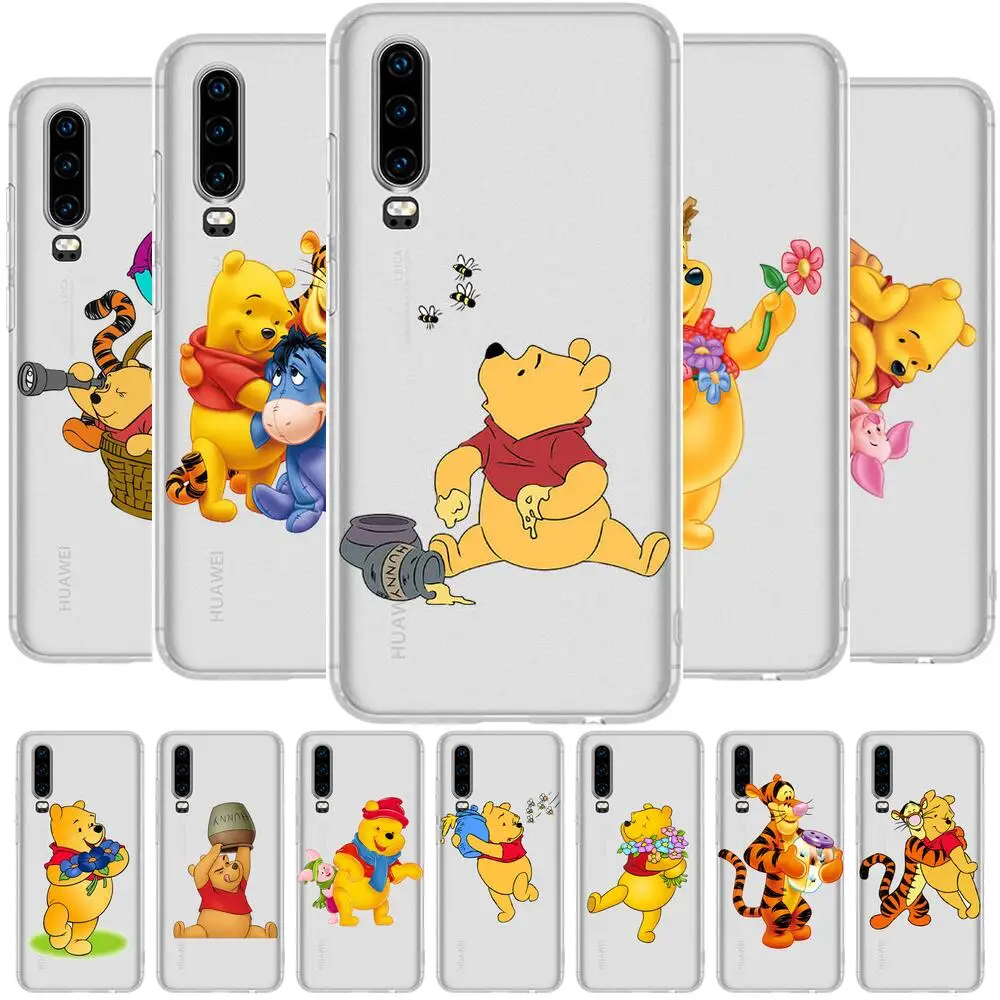 

Winnie the Pooh Anime Phone Case For Huawei p50 P40 P30 P20 P10 P9 P8 Lite E Pro Plus Etui Coque Painting Hoesjes comic