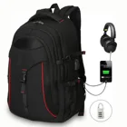 Рюкзак для ноутбука 17,3 дюйма с защитой от кражи для мужчин и женщин, водонепроницаемый дорожный школьный ранец с USB-разъемом для ноутбука