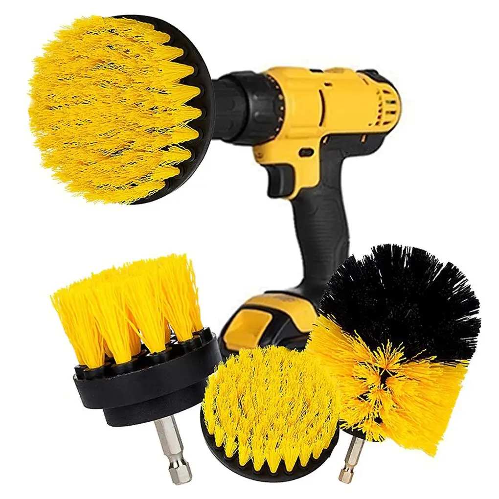 

3Pcs Drill Brush Kit Electric Scrubber Cleaning Brushes Bathroom Washing