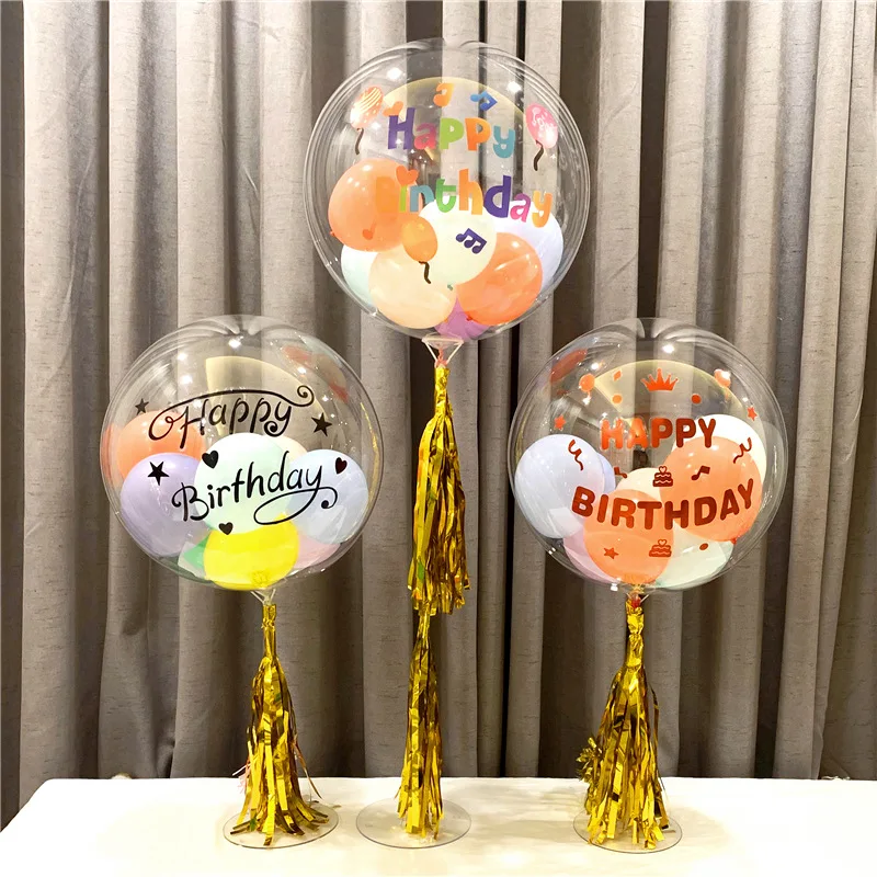 

10pcs Transparent Bobo Ballon Clear Air Helium Globos Wedding Birthday Party Decoration Baby Shower Inflatable Bubble Balloons