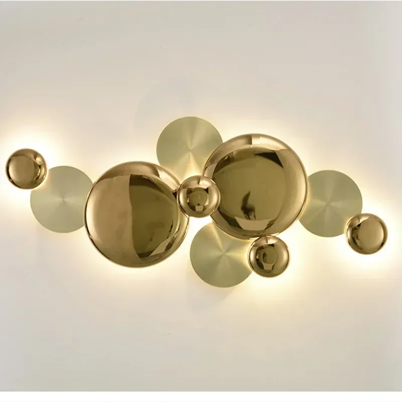 Скандинавский роскошный настенный светильник с листьями лотоса современная