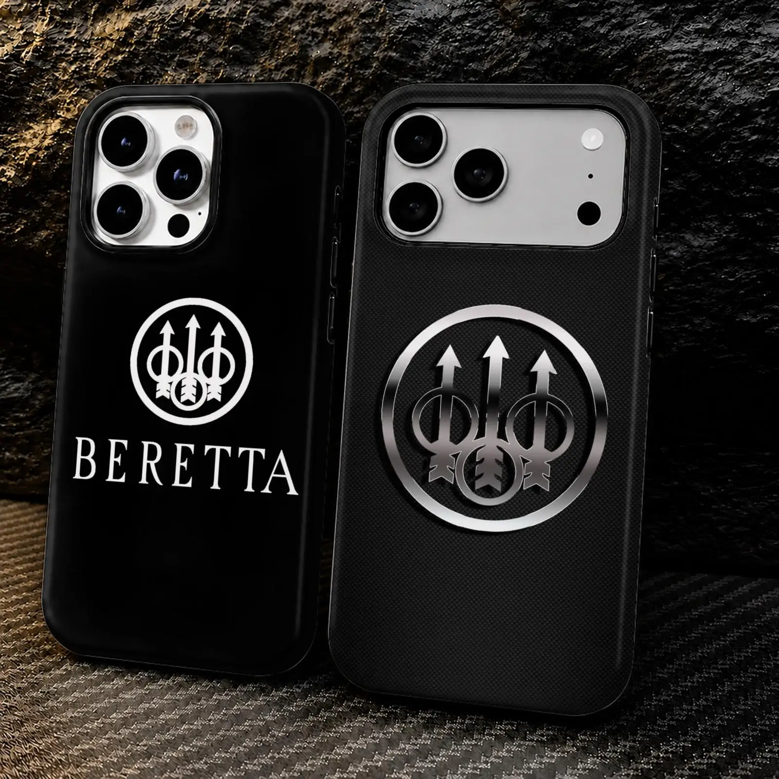 Фото Чехол для телефона Gun B-BerettaS для iPhone 17 16 15 14 13 12 11 Pro Max Air, двухслойный, противоударный, защитный, 2-в-1 №1