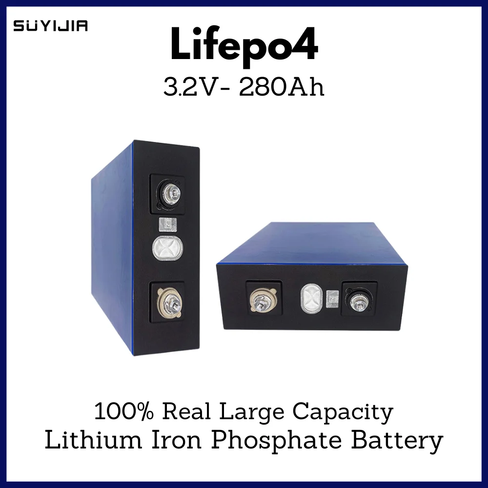 

Lifepo4 3.2V 280Ah Rechargeable Lithium Iron Phosphate Battery for Solar Energy Storage System Camper Vehicle Golf Cart Forklift