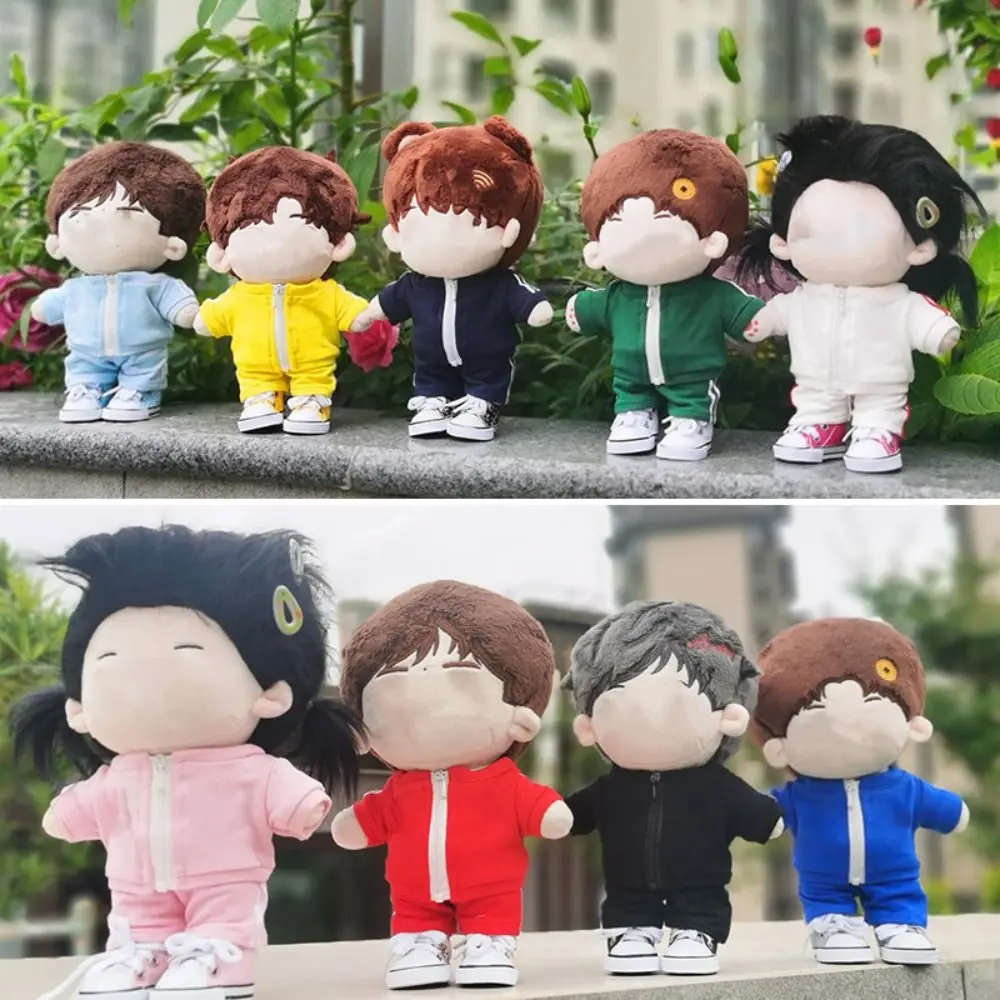

Changing Dressing Game Photo Props Cotton Stuffed 20CM Doll Sportswear Mini Sports Suit Dolls Clothes Topcoat Trousers