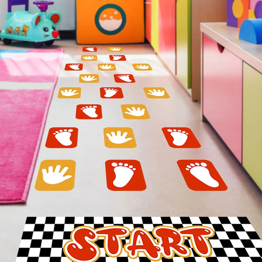 

6 Sheets Floor Decals Pvc Footprint Office Decor Kindergarten Decor Office Wall Decorate