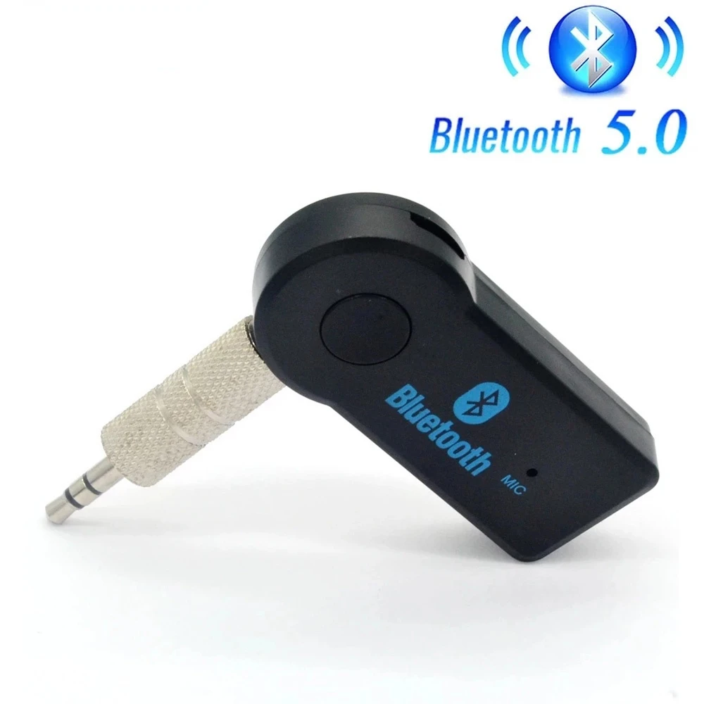 

2 EM 1 SEM Fio Bluetooth Musica Audio 5.0 Rector 3.5mm Streaming Auto A2DP Fone de Ouvido AUX Adaptador Conector Microfone Han