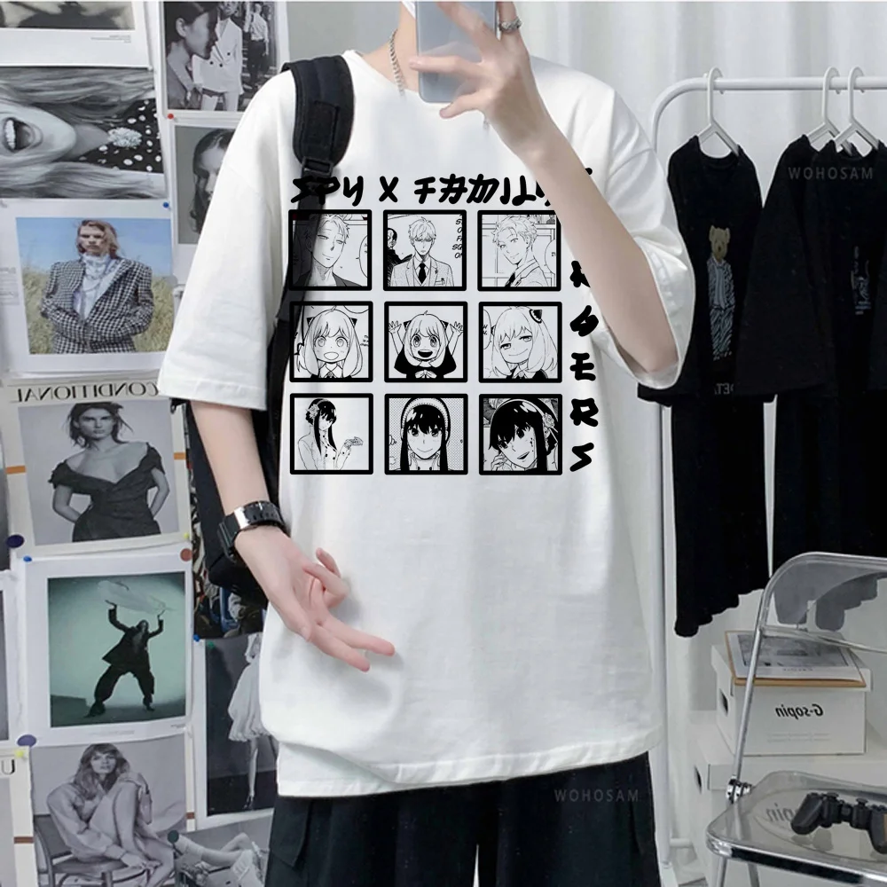 

spy x family t-shirts men summer top male harajuku manga streetwear clothes