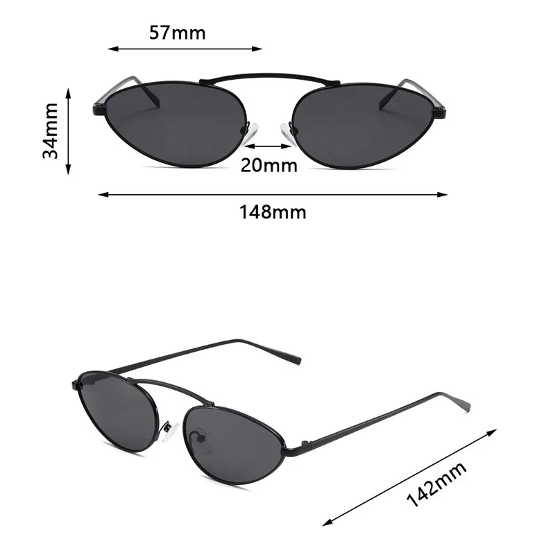 Модные солнцезащитные очки dyymj в маленькой оправе с двойным лучом УФ-защитой