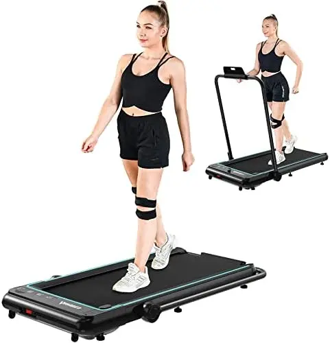 2 in 1 Under Desk Treadmill, 2.25HP Foldable  Treadmill for Office Home,Walking Jogging Machine