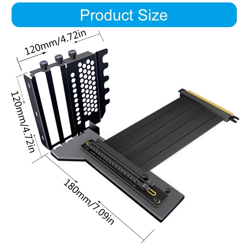 Вертикальный кронштейн для видеокарты PCIE кабель-держатель повышает