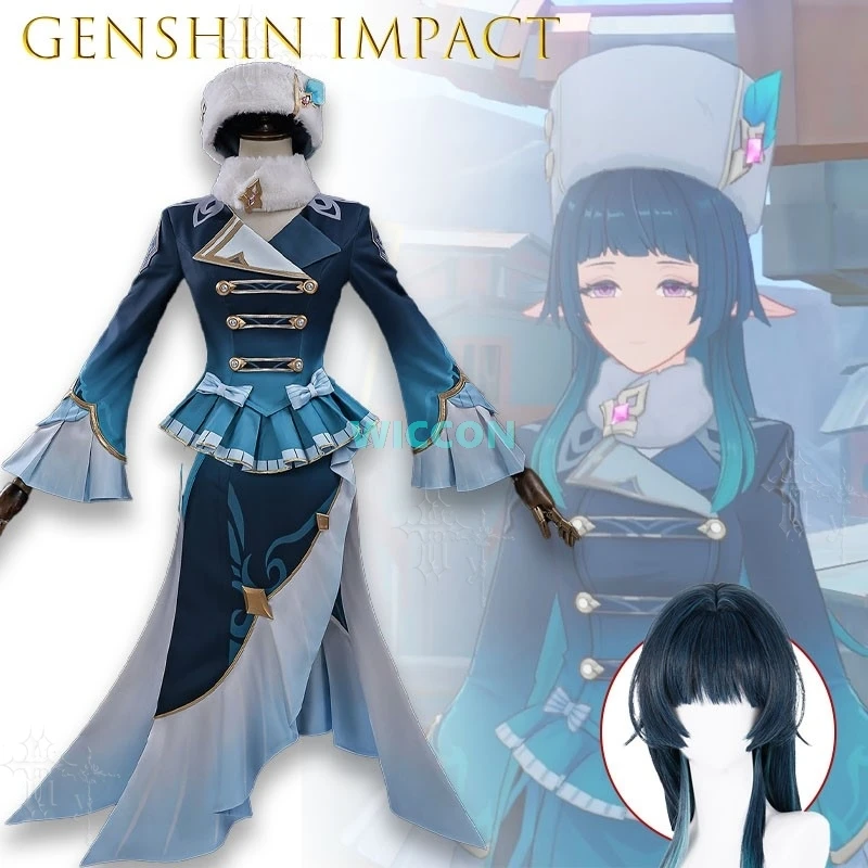 Фото Костюм для косплея Селено из Genshin Impact, костюм персонажа игры в аниме-стиле, полный комплект для тематического шутера на Comic Con и Хэллоуин. №1