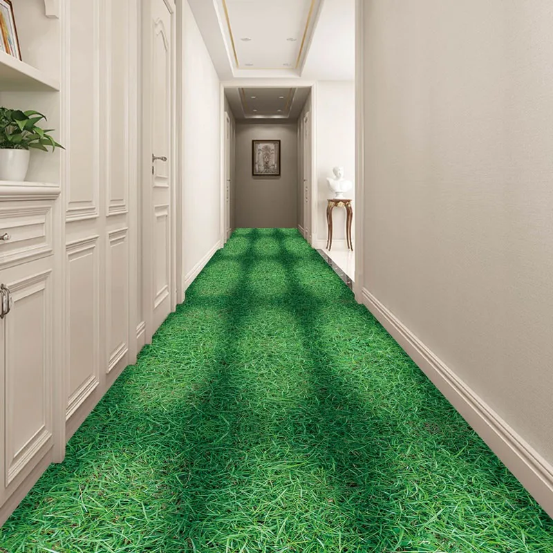 

Ковер для лобби Reese, 3D зеленая трава в солнечном свете, узор для футбольного поля, длинный ковер для гостиной, прихожей, коридора, Свадебный декор
