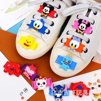 disney anime figures mickey olaf small white shoes shoelace charms for sneakers shoes cute student detachable childrens gift