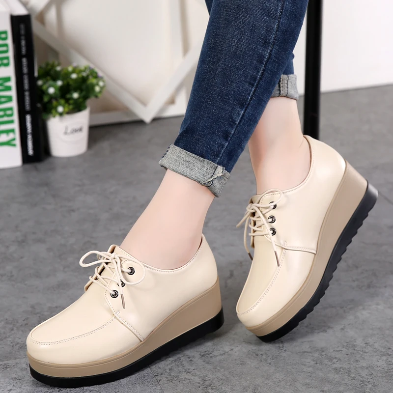 Spring Autumn Women Flats Fashion Flat Platform Shoes Women's Loafers Ladies Slip On Shoes Female Moccasins large size